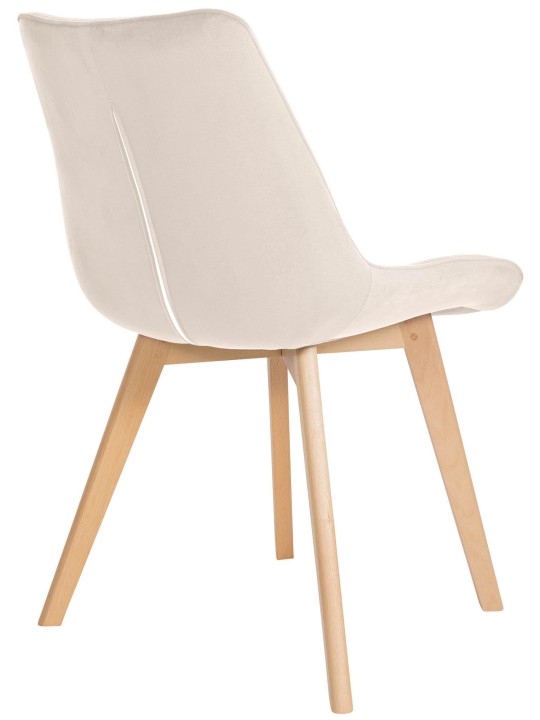 Brook samettituoli, kermanvärinen