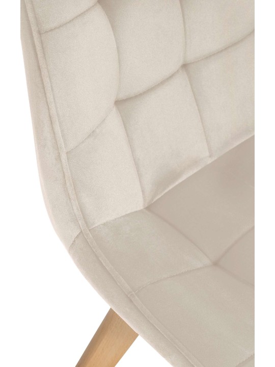 Brook samettituoli, kermanvärinen