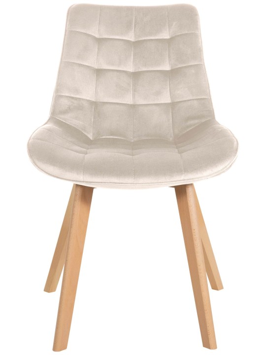 2 tuolin setti Brook velvet, kermanvärinen