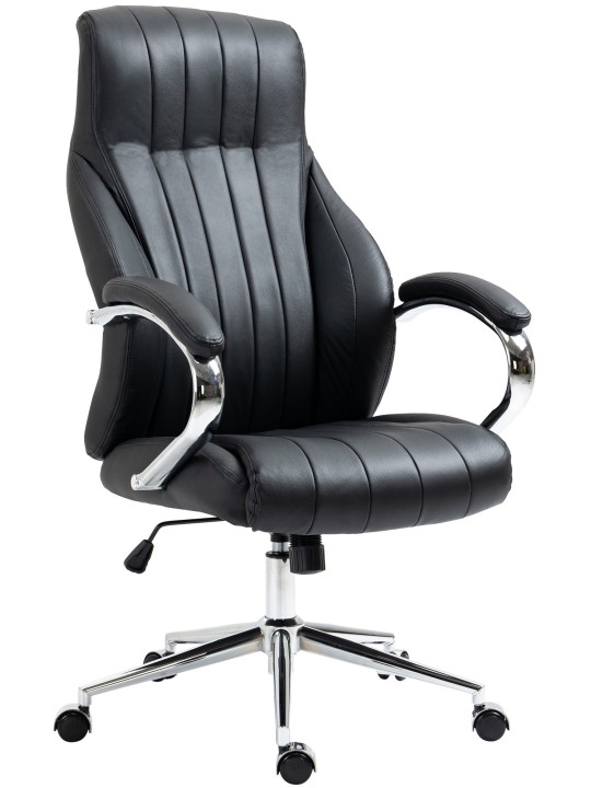 Wigan aitoa nahkaa työtuoli, musta