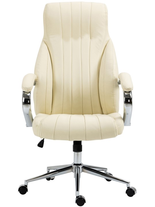 Wigan aitoa nahkaa työtuoli, kermanvärinen