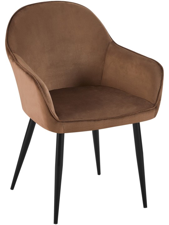 Boise samettinen ruokatuoli, ruskea