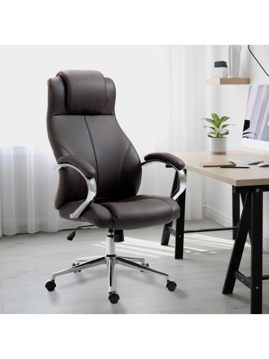 Työtuoli Salford aitoa nahkaa, ruskea Työtuoli Salford aitoa nahkaa, ruskea