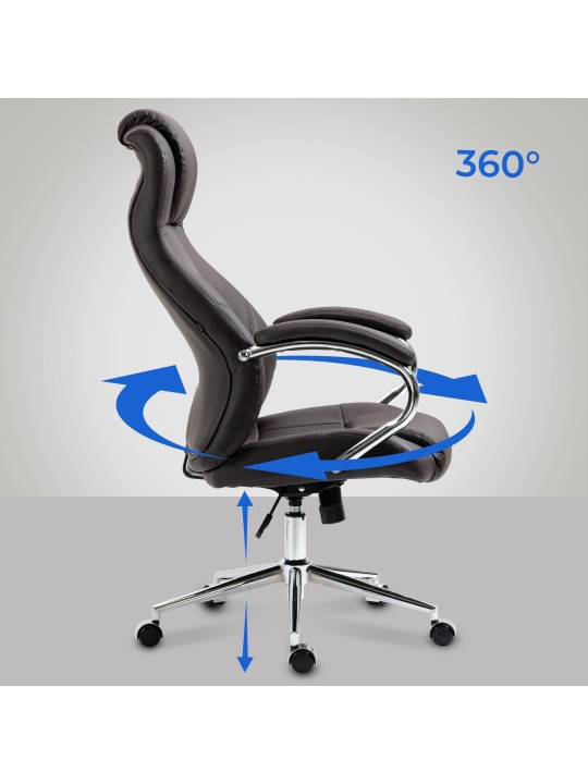 Työtuoli Salford aitoa nahkaa, ruskea Työtuoli Salford aitoa nahkaa, ruskea