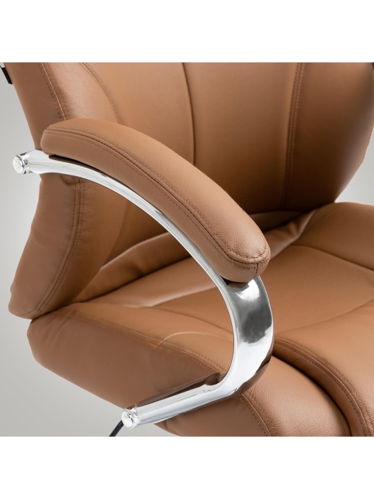 Työtuoli Salford aitoa nahkaa, vaaleanruskea