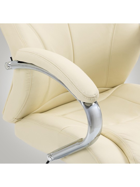 Työtuoli Salford aitoa nahkaa, kermanvärinen