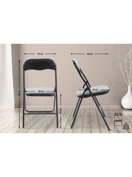 Felix kokoontaitettava tuoli, musta/musta