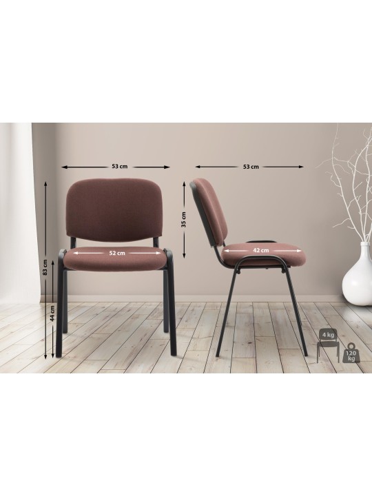 Vierailutuoli Ken V2 kangasta, ruskea