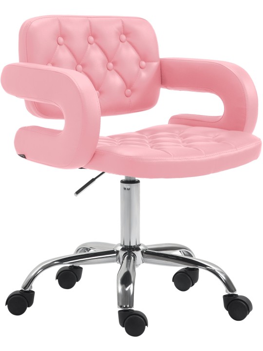 Työjakkara Dublin keinonahkaa, pinkki