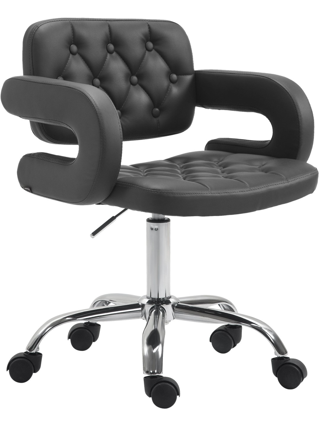 Työjakkara Dublin keinonahkaa, musta