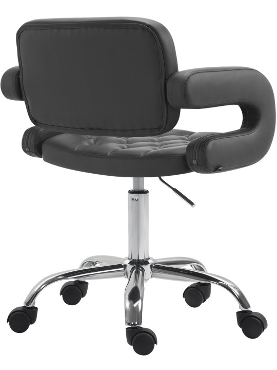 Työjakkara Dublin keinonahkaa, musta