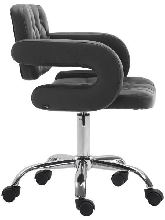 Työjakkara Dublin keinonahkaa, musta