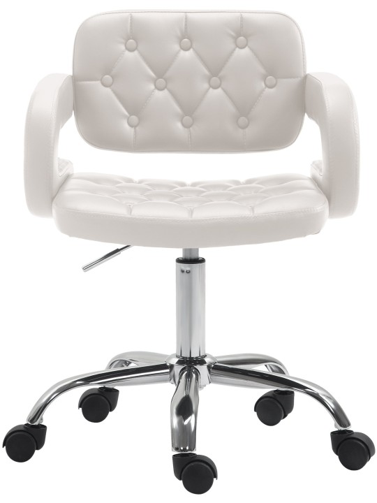 Työjakkara Dublin keinonahkaa, valkoinen