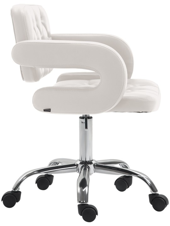 Työjakkara Dublin keinonahkaa, valkoinen