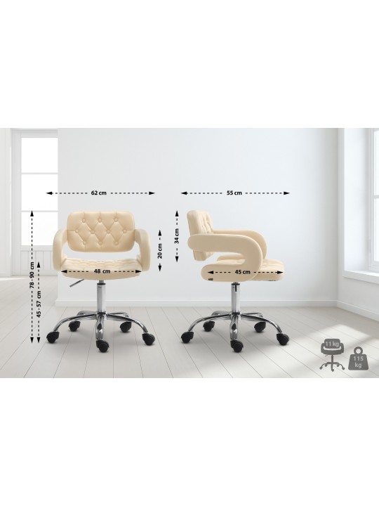 Työjakkara Dublin keinonahkaa, kermanvärinen Työjakkara Dublin keinonahkaa, kermanvärinen