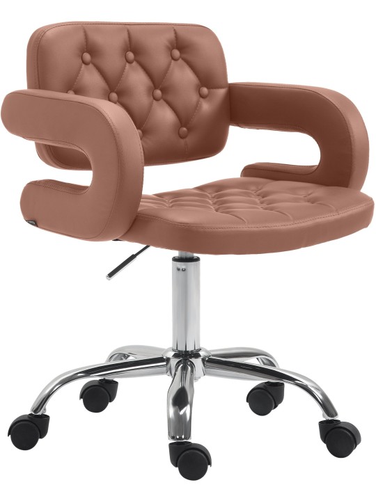 Työjakkara Dublin keinonahkaa, konjakki