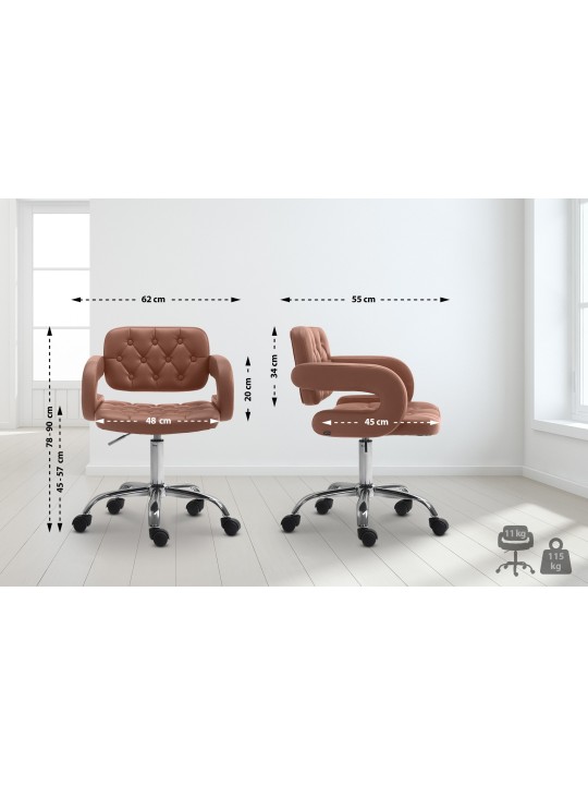 Työjakkara Dublin keinonahkaa, konjakki