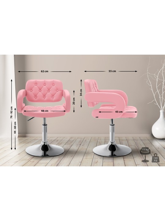 Lounger Dublin keinonahkaa, pinkki