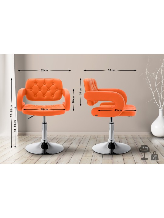 Lounger Dublin keinonahkaa, oranssi