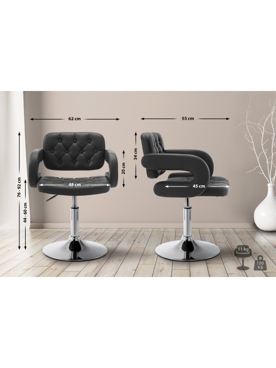 Lounger Dublin keinonahkaa, musta