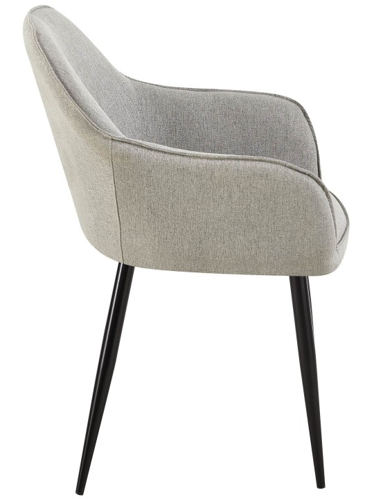 2 ruokapöydän tuolin setti Boise kangas, harmaa