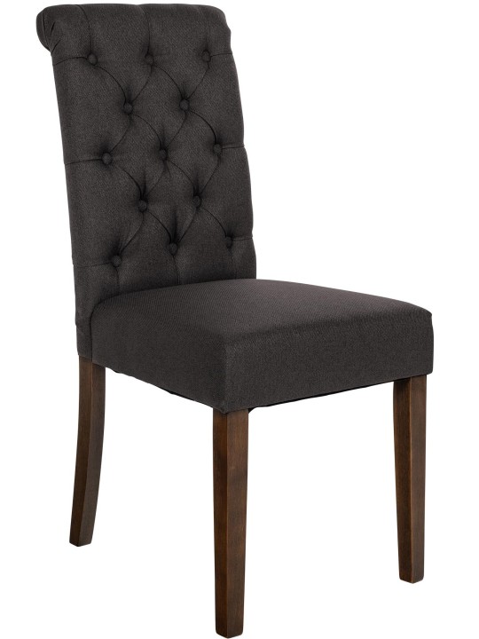 Ruokapöydän tuoli Lisburn kangasta, musta