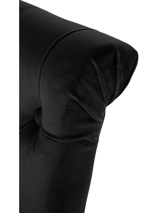 Lisburn samettinen ruokatuoli, musta