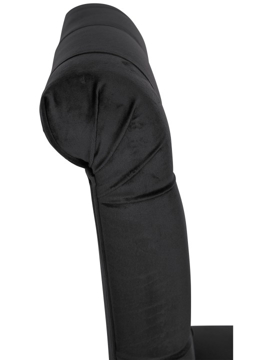 Lisburn samettinen ruokatuoli, musta