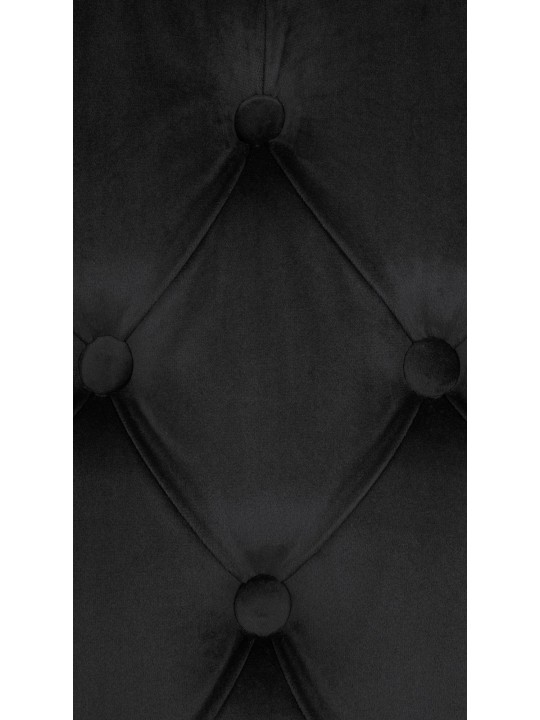 Lisburn samettinen ruokatuoli, musta