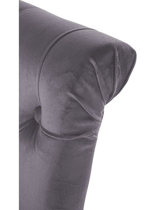 Lisburn samettinen ruokatuoli, tummanharmaa