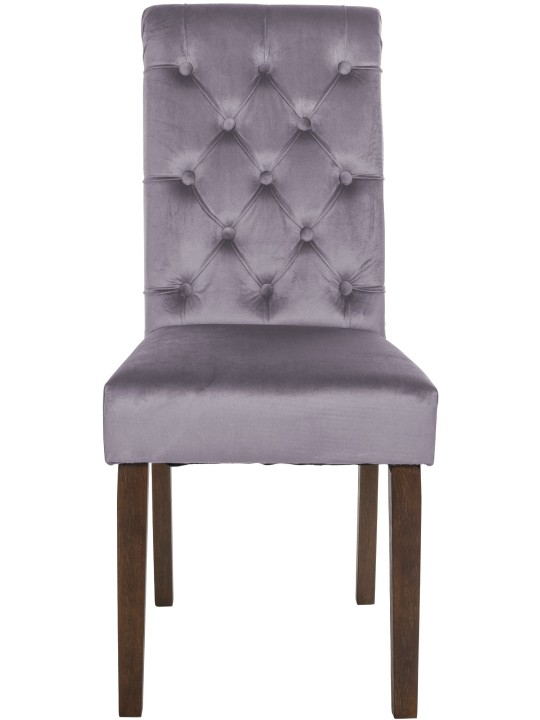 Lisburn samettinen ruokatuoli, tummanharmaa