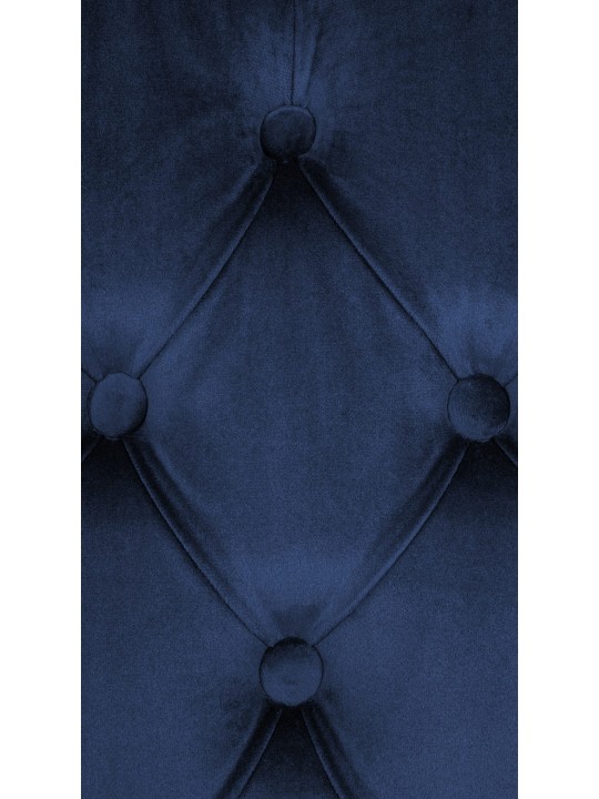 Lisburn samettinen ruokatuoli, sininen