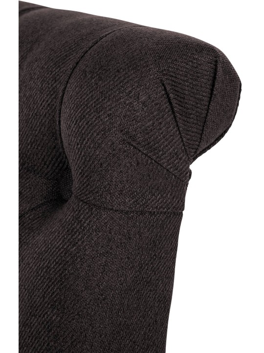 2 ruokapöydän tuolin sarja Lisburn Fabric, musta