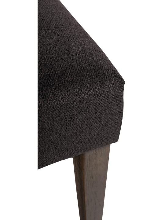 2 ruokapöydän tuolin sarja Lisburn Fabric, musta