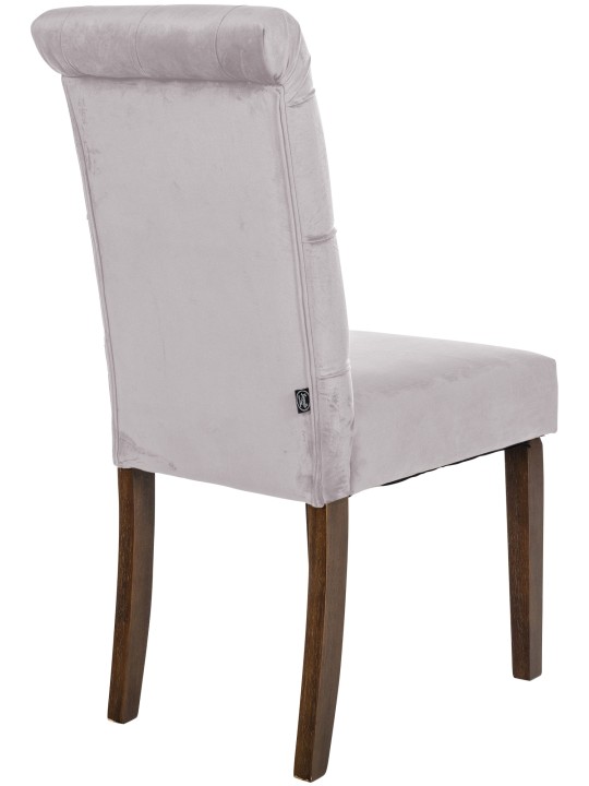 Setti 2 ruokasalin tuolia Lisburn velvet, harmaa