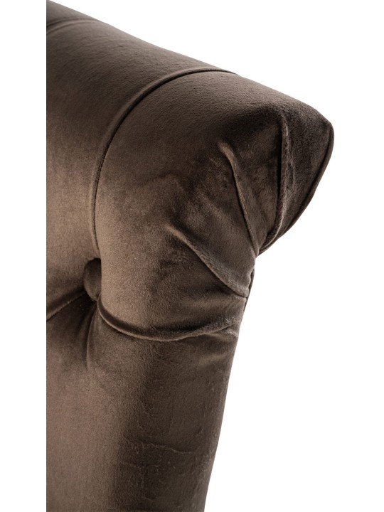 Setti 2 ruokasalin tuolia Lisburn velvet, ruskea