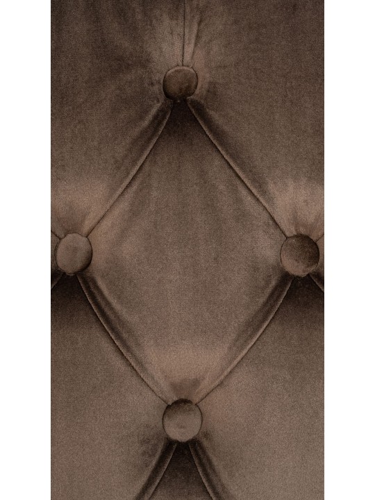 Setti 2 ruokasalin tuolia Lisburn velvet, ruskea