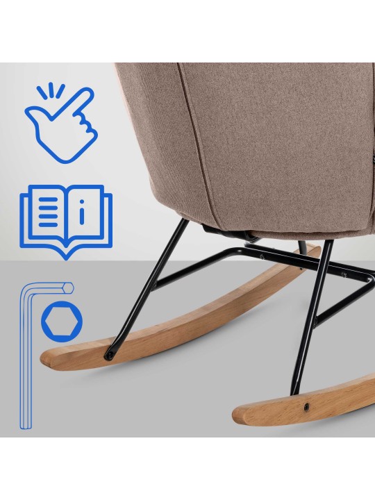 Tuoli Sanka kangasta, taupe