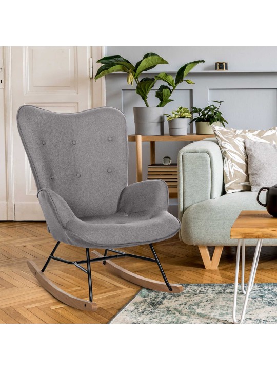 Tuoli Sanka kangasta, harmaa