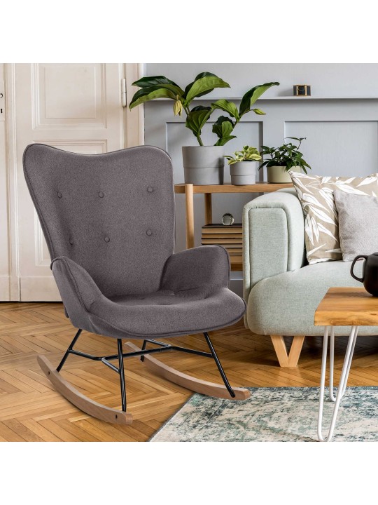 Tuoli Sanka kangasta, tummanharmaa