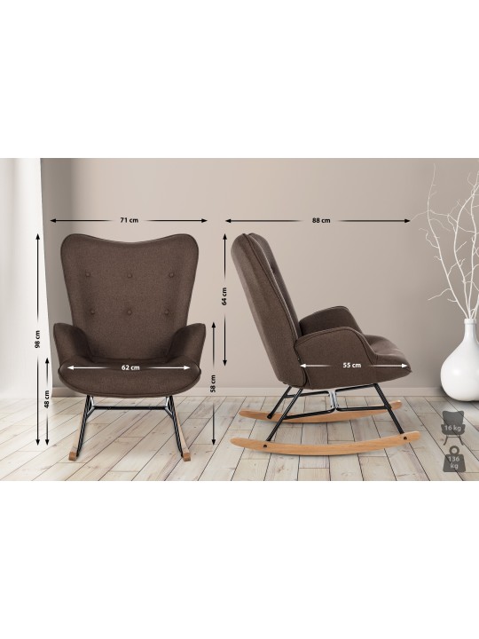 Tuoli Sanka kangasta, ruskea Tuoli Sanka kangasta, ruskea