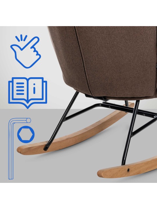 Tuoli Sanka kangasta, ruskea Tuoli Sanka kangasta, ruskea