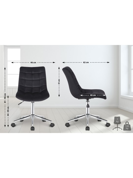 Medford samettityötuoli, musta