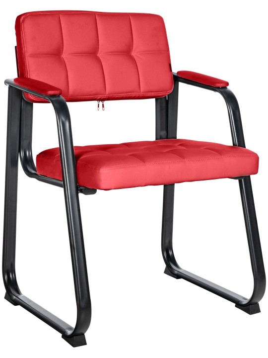 Vierailutuoli Canada B keinonahkaa, punainen