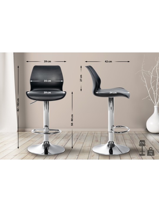 Baarijakkara Gilbert muovi, musta