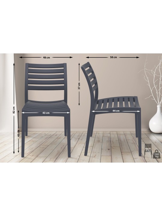 Ares tuoli, tummanharmaa