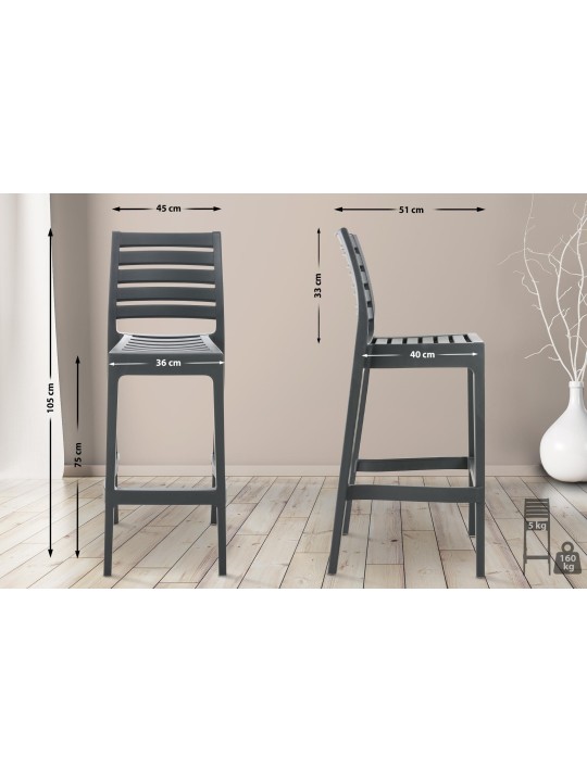 Ares baarijakkara, tummanharmaa