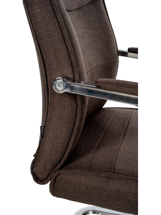 Vierailijatuoli Hobart kangasta, ruskea