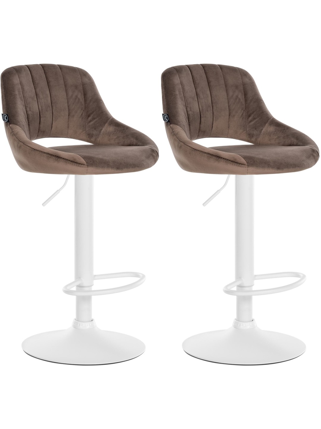 2 baarituolia Milet velvet W, ruskea