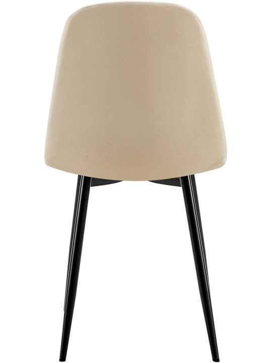 Baxter samettinen ruokapöydän tuoli, kermanvärinen Baxter samettinen ruokapöydän tuoli, kermanvärinen